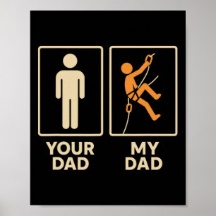 Mijn vader rotsklimmen klimmer dochter zoon vaderd poster