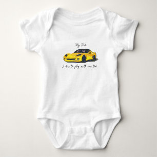 Mijn vader speelt graag met Corvettes C6 Yellow Romper