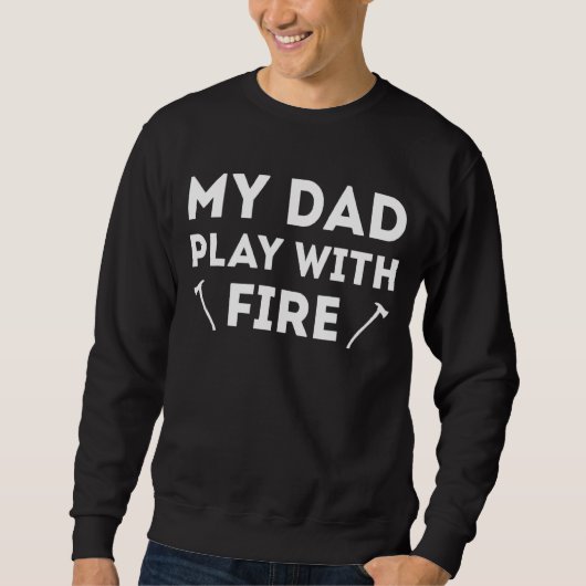 Mijn vader speelt met brandweerman Zoon pa Trui (Voorkant)