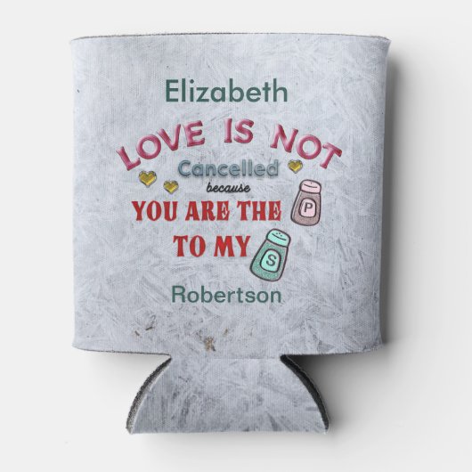 Mijn vader van je zout-liefde personaliseert blikjeskoeler (Voorkant)