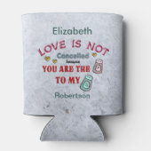 Mijn vader van je zout-liefde personaliseert blikjeskoeler (Achterkant)