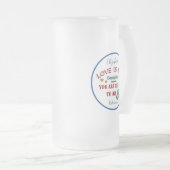 Mijn vader van je zout-liefde personaliseert matglas bierpul (Voorkant rechts)