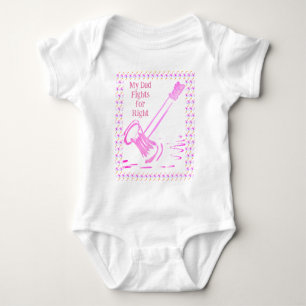 Mijn vader vecht voor de rechter Gavel Baby Bodysu Romper