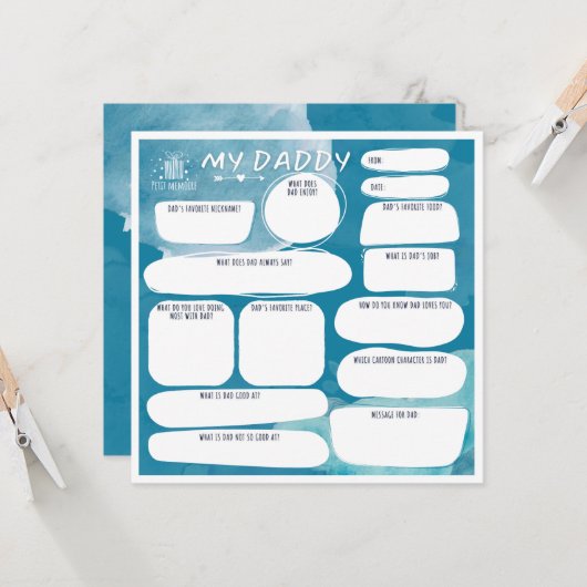 Mijn vader_verjaardagskaart kaart (Voorkant / Achterkant in situ)