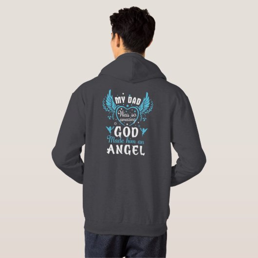 Mijn vader was zo geweldig dat God hem een engel m Hoodie (Achterkant volledig)
