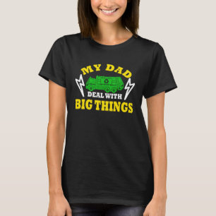 Mijn vader werkt met grote dingen vuilniswagen afv t-shirt