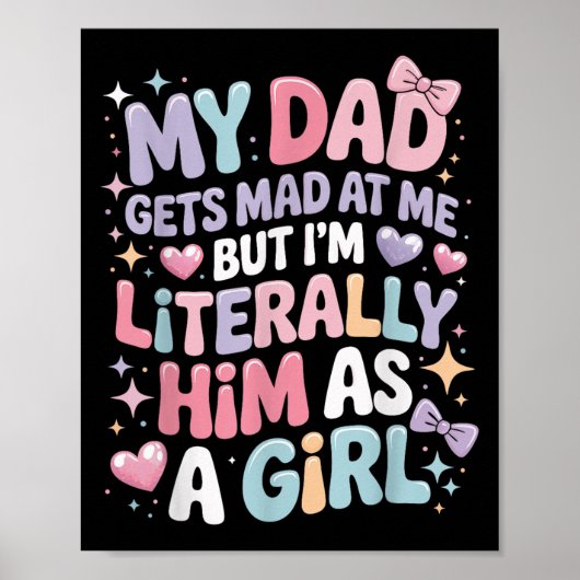 Mijn vader wordt boos op me, maar ik ben hem lette poster (Voorkant)