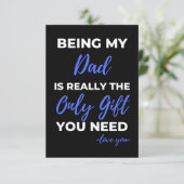 Mijn vader zijn is echt het enige geschenk bedankkaart (Staand voorkant)