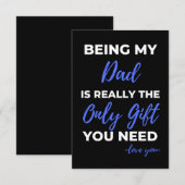 Mijn vader zijn is echt het enige geschenk bedankkaart (Voorkant / Achterkant)
