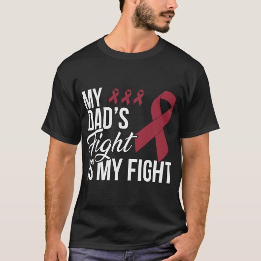 Mijn vaders gevecht is mijn gevecht tegen multipel t-shirt (Voorkant)