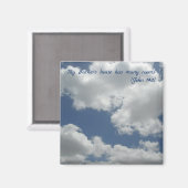 Mijn Vader's huis heeft veel kamers Bijbelvers Magneet (Voorkant / Achterkant)