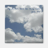 Mijn Vader's huis heeft veel kamers Bijbelvers Magneet (Voorkant)