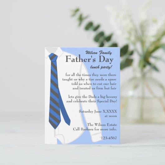 Mijn vaders Shirt Kaart (Staand voorkant)