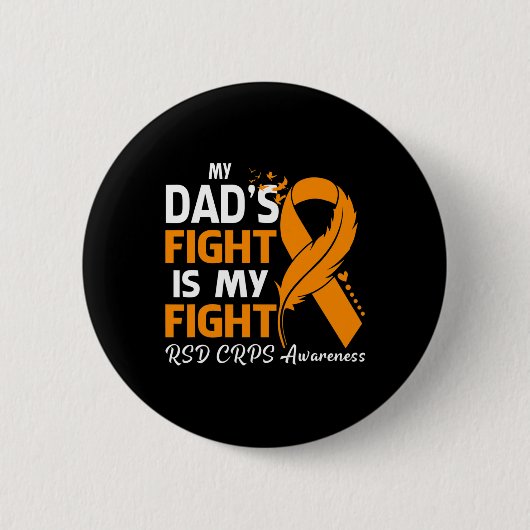Mijn vaders strijd is mijn strijd Rsd Crps bewustz Ronde Button 5,7 Cm (Voorkant)