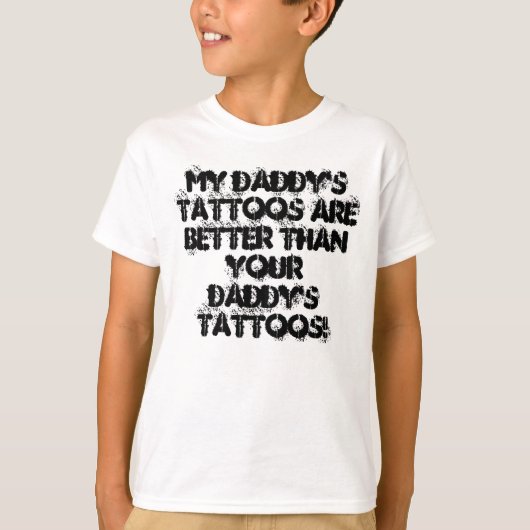 Mijn vaders tattoos kinder T-shirt. T-shirt (Voorkant)
