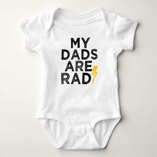 Mijn vaders zijn Rad grappige homoseksuele dads ba Romper (Voorkant)