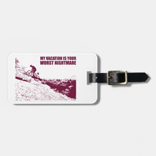 Mijn vakantie is je ergste nachtmerrie bagagelabel (Voorkant horizontaal)