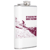 Mijn vakantie is je ergste nachtmerrie heupfles (Rechts)