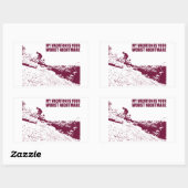 Mijn vakantie is je ergste nachtmerrie rechthoekige sticker (Vel)