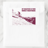 Mijn vakantie is je ergste nachtmerrie rechthoekige sticker (Tas)