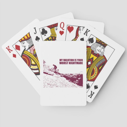 Mijn vakantie is jouw ergste nachtmerrie pokerkaarten (Achterkant)