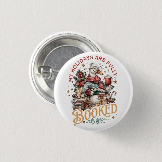 Mijn vakanties zijn helemaal volgeboekt ronde button 3,2 cm (Voorkant /achterkant)