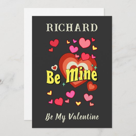 Mijn valentijn aangepaste Valentijnsdag Kaart (Voorkant / Achterkant)