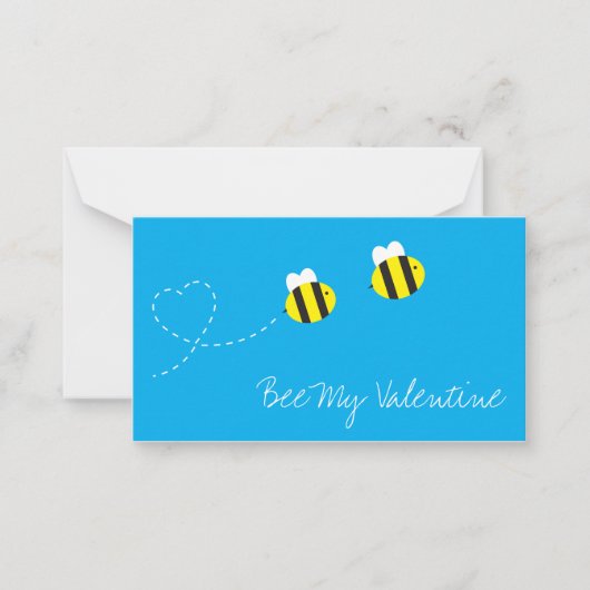 Mijn Valentijn bijen Notitiekaartje (Voorkant)