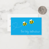 Mijn Valentijn bijen Notitiekaartje (Voorkant / Achterkant in situ)
