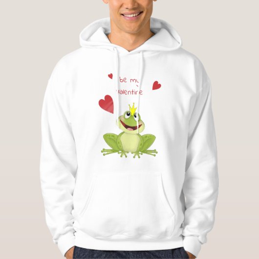 Mijn Valentijn Cute Frog Prins Hoodie (Voorkant)