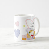Mijn Valentijn Cute Waterverf Cat Coffee Mok (Voorkant rechts)