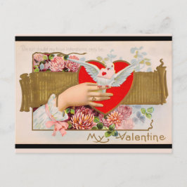 Mijn Valentijn Dove Letter Feestdagenkaart