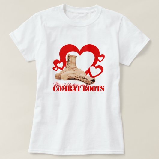 Mijn Valentijn draagt gevechtsboeken T-shirt (Design voorkant)