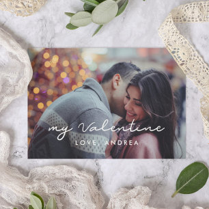 Mijn Valentijn elegant Valentijnsdag fotokaart Feestdagenkaart