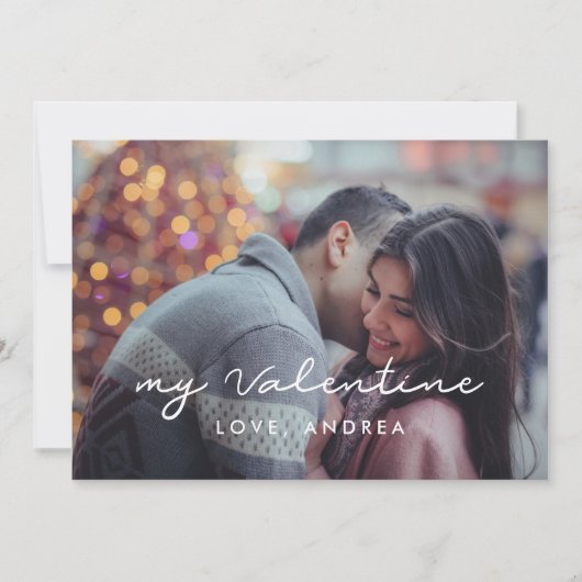 Mijn Valentijn elegant Valentijnsdag fotokaart Feestdagenkaart (Voorkant)
