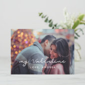 Mijn Valentijn elegant Valentijnsdag fotokaart Feestdagenkaart (Staand voorkant)