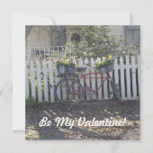 Mijn Valentijn  fiets en draaiend papier zijn Feestdagenkaart (Voorkant)