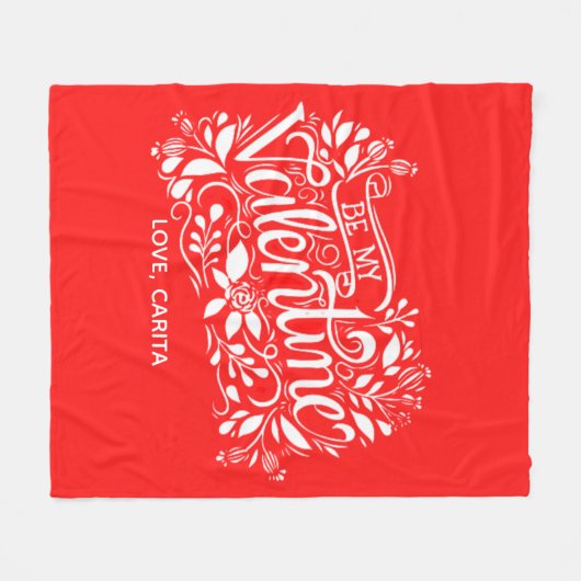 Mijn Valentijn Fleece Blanket (Voorkant (Horizontaal))