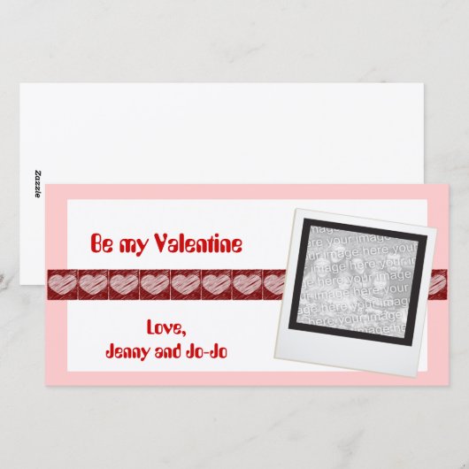 Mijn Valentijn fotokaarten zijn Feestdagenkaart (Voorkant / Achterkant)