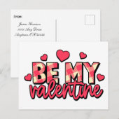 Mijn Valentijn Geplakt Briefkaart (Voorkant / Achterkant)