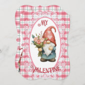 Mijn Valentijn Gnome - Valentijnsdag Platte Kaart (Voorkant / Achterkant)