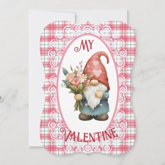 Mijn Valentijn Gnome - Valentijnsdag Platte Kaart (Voorkant)