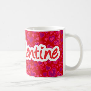 "Mijn Valentijn" hardt rode roze paarse mok