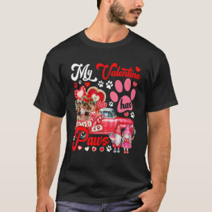 Mijn Valentijn heeft Paws Couple Yorkshire Terrier T-shirt