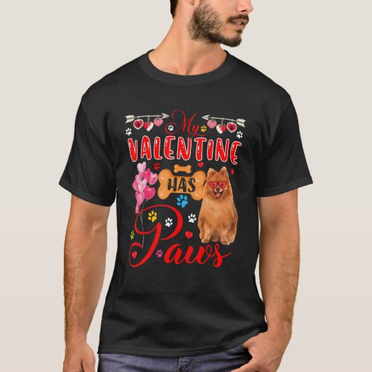 Mijn Valentijn heeft pommerse zonnebrillen H T-shirt (Voorkant)