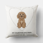 Mijn Valentijn Heeft Pootjes Cockapoo Gepersonalis Kussen (Achterkant)