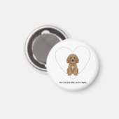 Mijn Valentijn Heeft Pootjes Cockapoo Hond Liefheb Magneet (Voorkant / Achterkant)