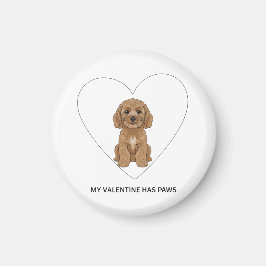 Mijn Valentijn Heeft Pootjes Cockapoo Hond Liefheb Magneet