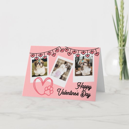 Mijn Valentijn Heeft Pootjes Feestdagen Kaart (Voorkant)