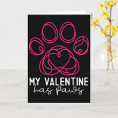 Mijn Valentijn Heeft Pootjes - Grappige Hond Liefh Kaart (Gele Bloem)